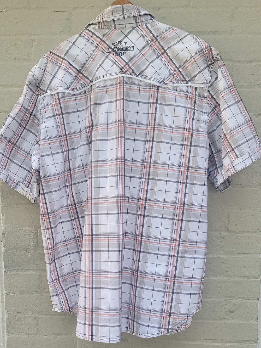 Mens Harley Davidson Genuine Motor Clothes Snap Front And Collar Sz XL Shirt - Picture 2 of 16